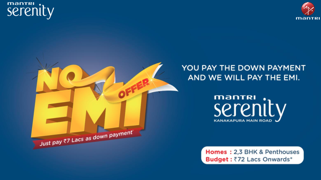 No EMI Offer at Mantri Serenity